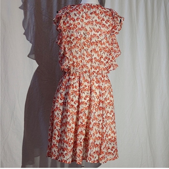 LC Lauren Conrad Cherry Ruffle Dress - Picture 2 of 8